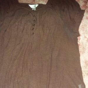 Brown cj banks short sleeved blouse, 2x